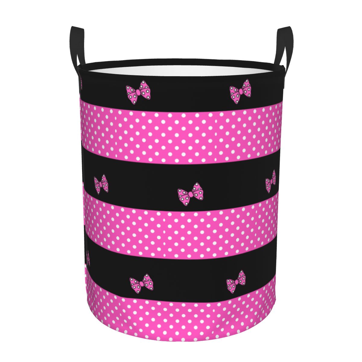 ตะกร้าผ้าลายจุดมินนี่สีชมพูพับ - Baby Clothing Hamper บทวิจารณ์และราคา