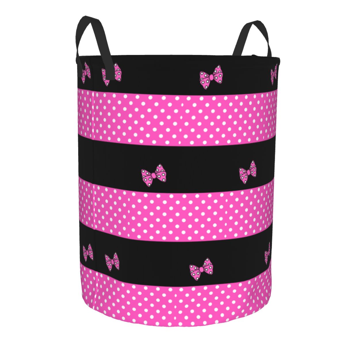 ตะกร้าผ้าลายจุดมินนี่สีชมพูพับ - Baby Clothing Hamper บทวิจารณ์และราคา
