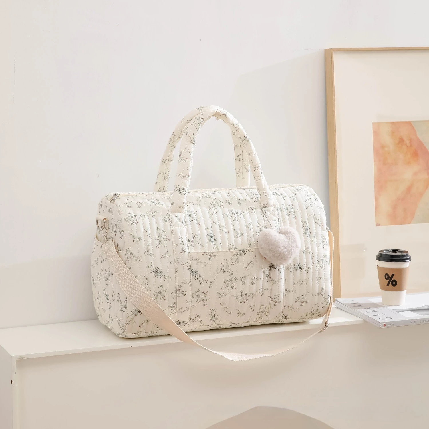กระเป๋าแม่แบบปักลายดอกไม้ กระเ - Baby Clothing Hamper บทวิจารณ์และราคา