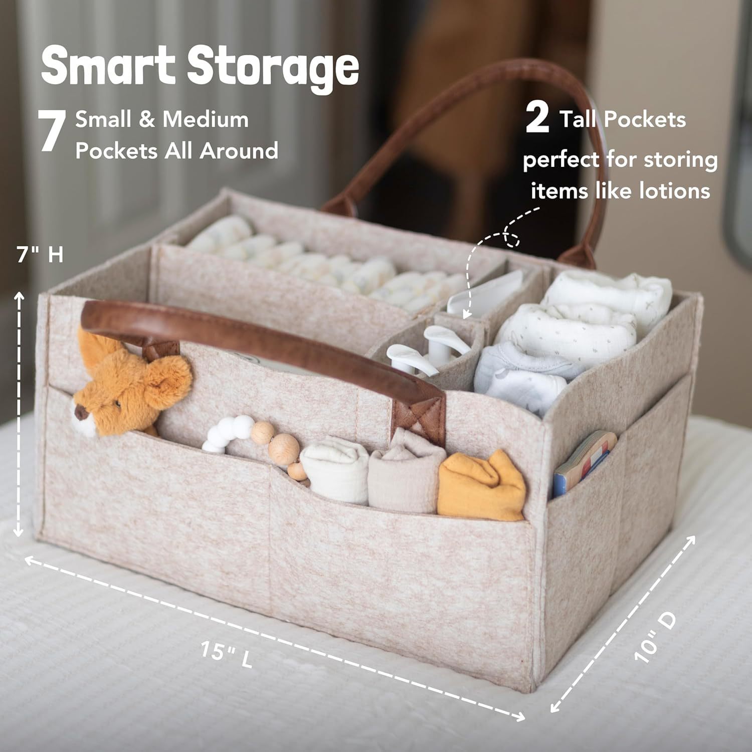 ตะกร้าเก็บของเด็กอ่อนแบบมีหูหิ - Baby Clothing Hamper บทวิจารณ์และราคา
