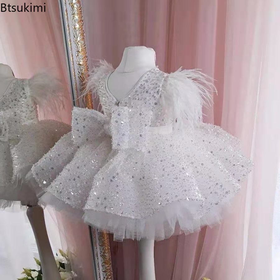 2026 ชุดเดรสเด็กผู้หญิงเด็กสีข - Baby Clothing 1 Year Old บทวิจารณ์และราคา