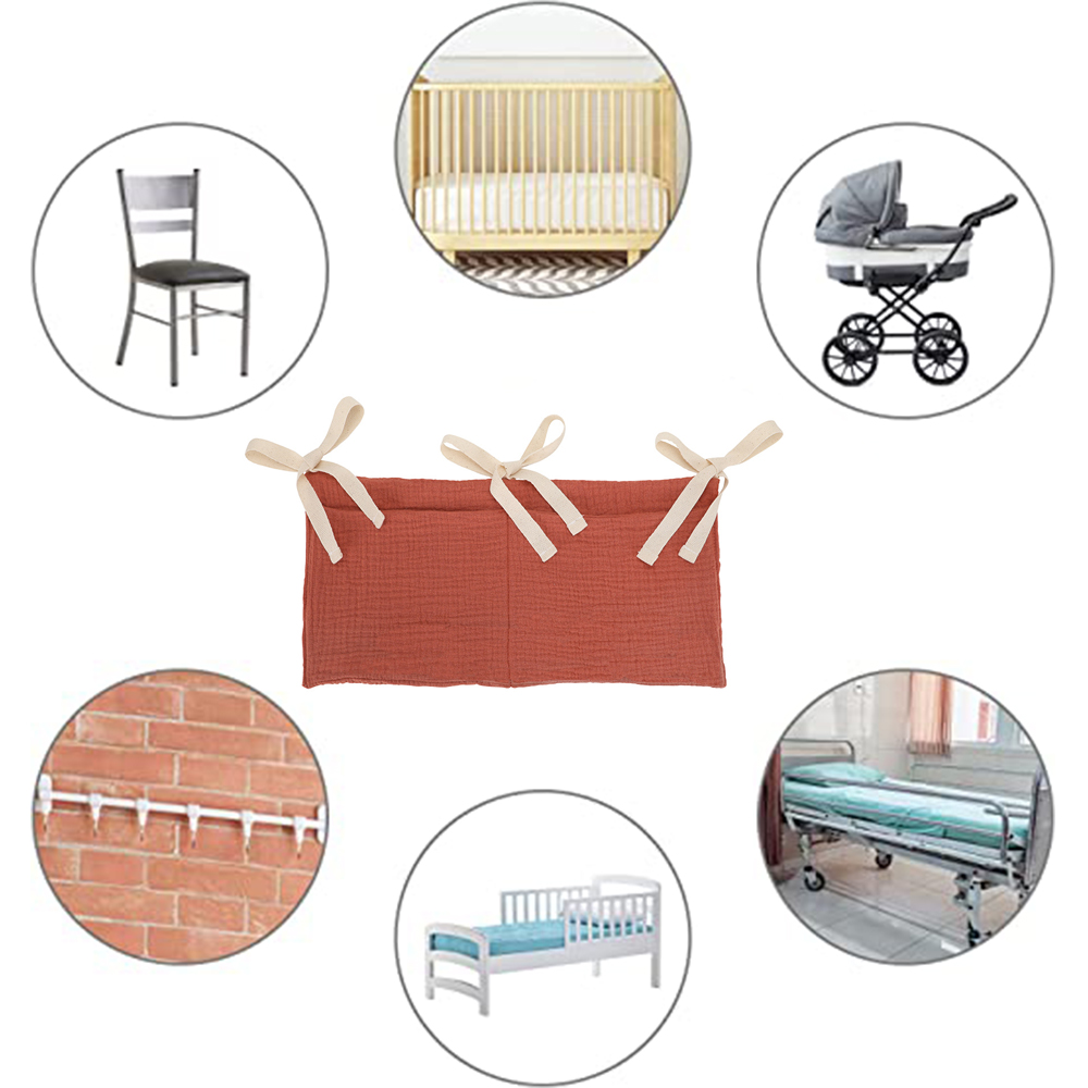 Baby Crib Organizer Cot Caddy  - Baby Clothing Hamper บทวิจารณ์และราคา