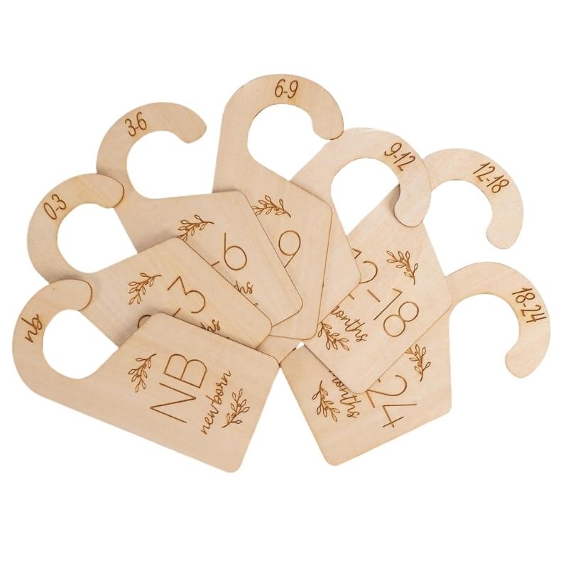 ตู้เสื้อผ้าเด็ก ไม้ธรรมชาติขนา - Baby Clothing Hanger Dividers บทวิจารณ์และราคา