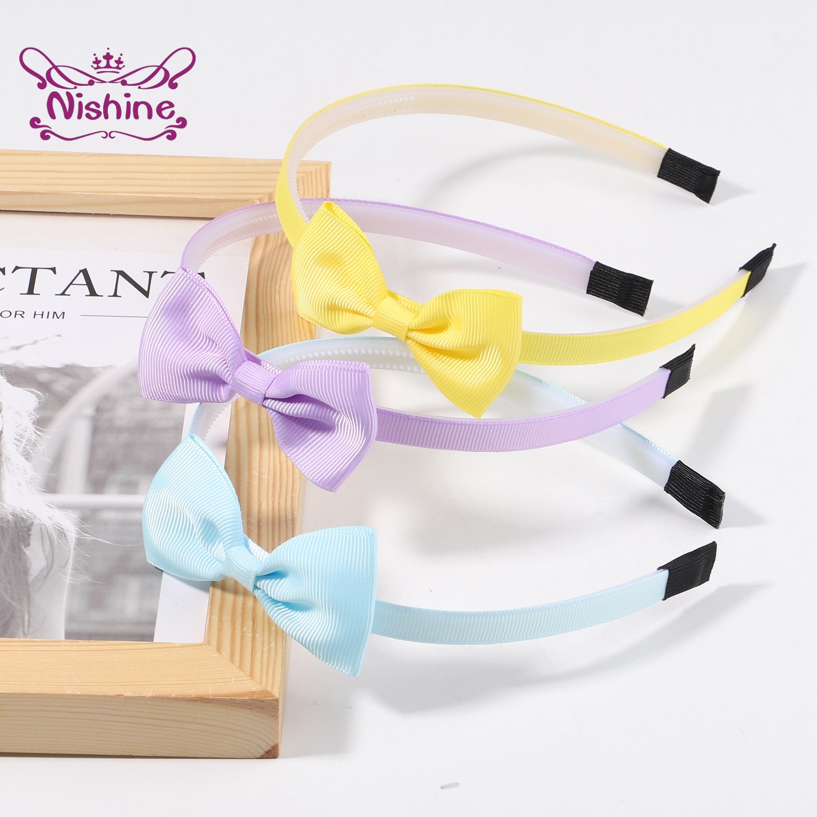1ชิ้นที่คาดผมโบว์ริบบิ้นห่วงผม - Baby Clothing 1 Year Old บทวิจารณ์และราคา